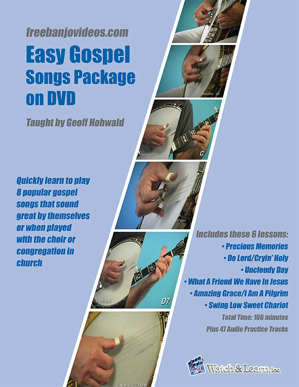 Easy Gospel Songs Banjo Book DVD GeoffHohwald